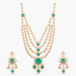 Chandrika Moissanite Layered Silver Necklace Set