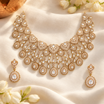 Selene Moissanite Silver Necklace Set