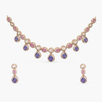Aisha Moissanite Silver Necklace Set