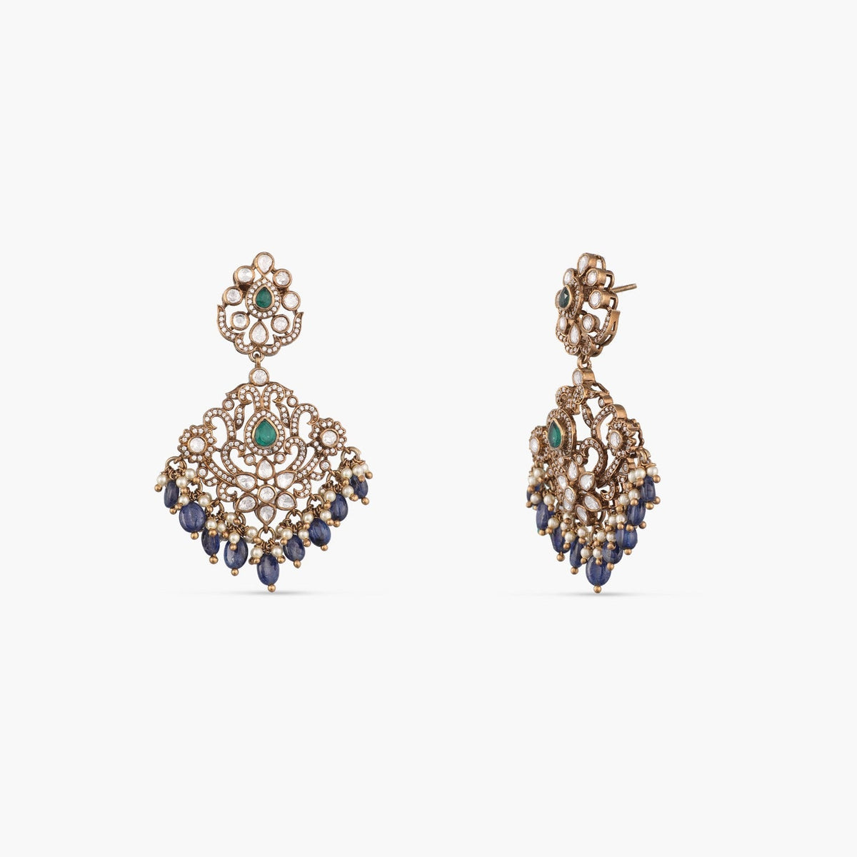 Necklaces Floral Classic Moissanite Silver Long Necklace Set