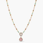 Necklaces Radiant reverie Beaded Silver Moissanite Necklace