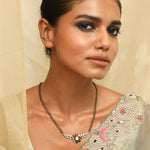 Necklaces Navaratna Moissanite Silver Mangalsutra Necklace