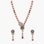 Necklace Amara Moissanite Beaded Silver Necklace Set