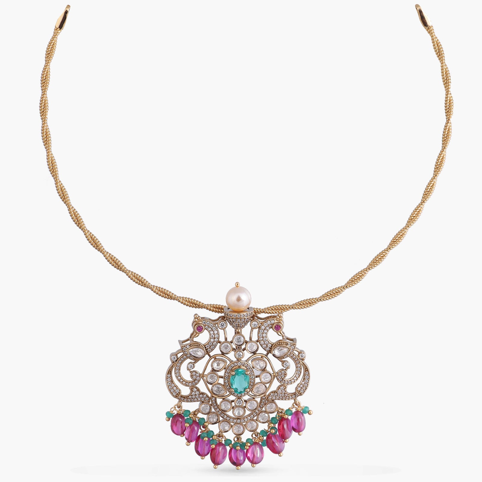 Charitha Moissanite Silver Pendant Necklace