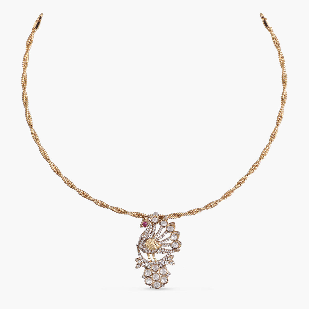 Nityaa Moissanite Silver Pendant Necklace