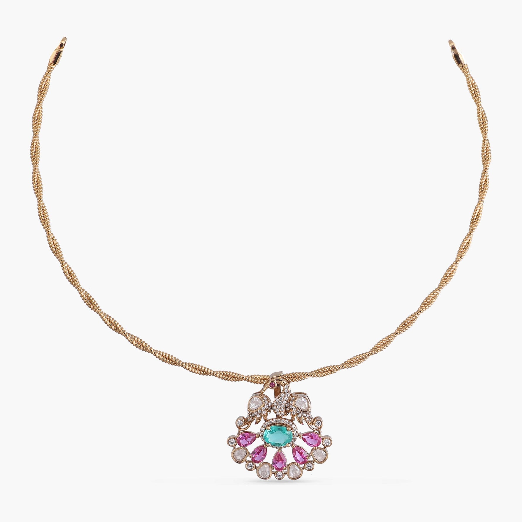 Pendants Mayurakshi Moissanite Silver Pendant Necklace