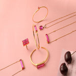 Necklaces By Your Side CZ Horizontal Charm Silver Necklace