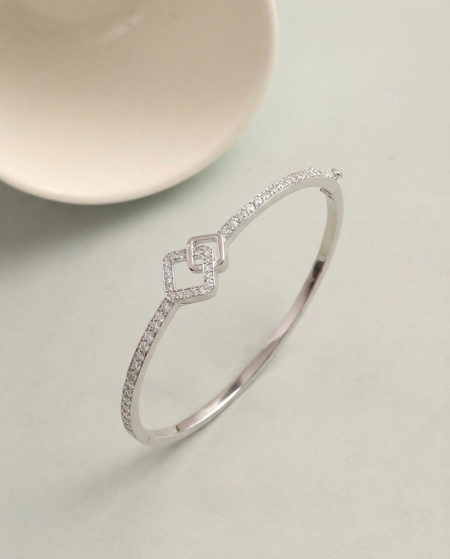 Gatsby Delicate CZ Silver Bracelet
