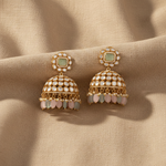 Earrings Glaze Floral Moissanite Silver Jhumki Earrings