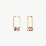Earrings Circle of Love Gold Plated Silver Hoops