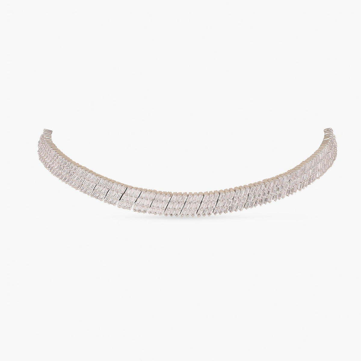 Necklaces Modern CZ Silver Choker