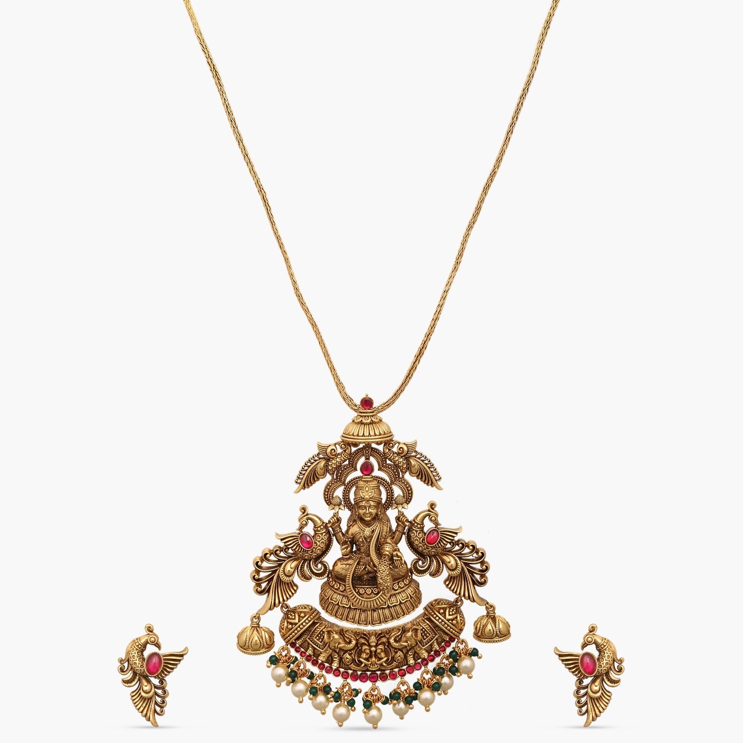 Pendants Padmaja Nakshi Antique Silver Pendant Set