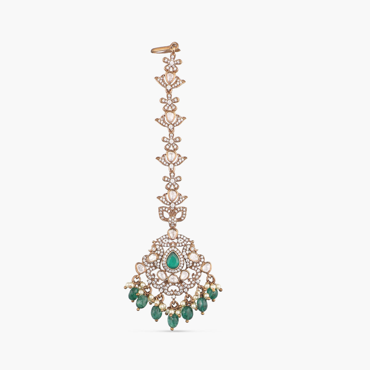 Hair Accessories Apara Moissanite Silver Maang Tikka