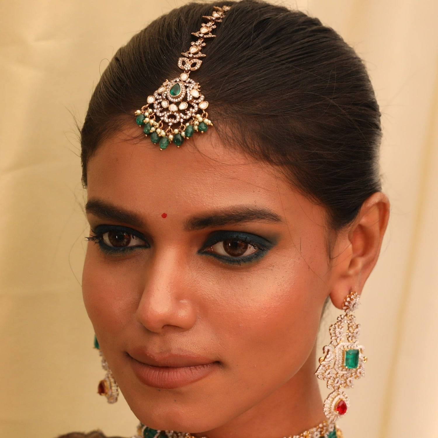 Hair Accessories Apara Moissanite Silver Maang Tikka