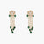 Anya Gold Plated Moissaanite and Pearl Chain Silver Earrings