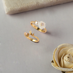 Blossom Veil Playful Silver Stackable Finger Ring