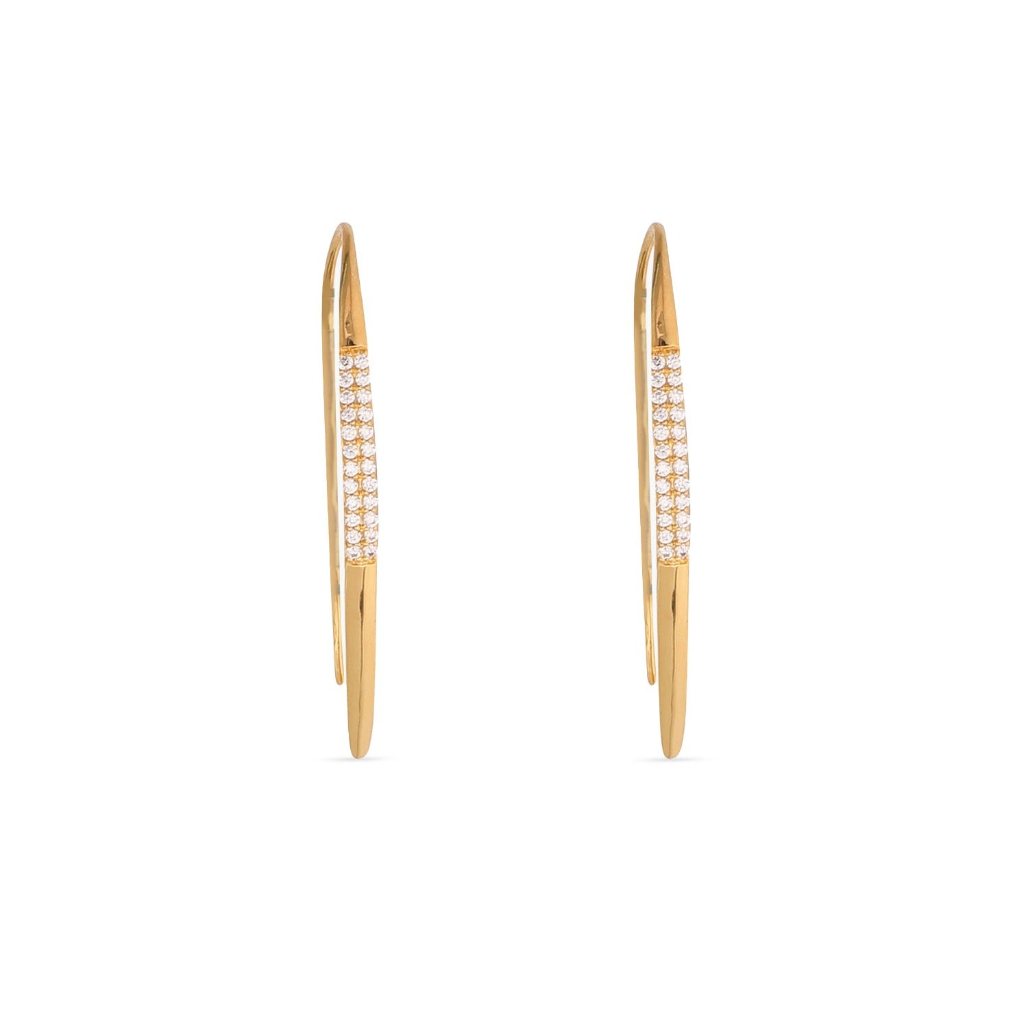 Earrings Shine CZ Silver Hoop Earrings