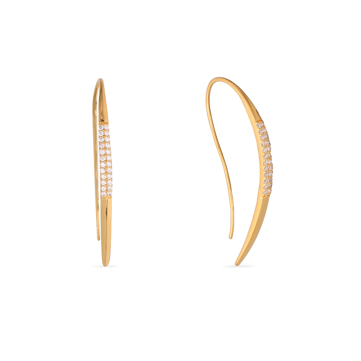 Earrings Shine CZ Silver Hoop Earrings