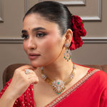 Necklaces Glitz CZ Silver Necklace Set