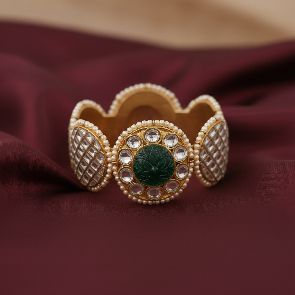 Bangles Mohini Polki Silver Bangle