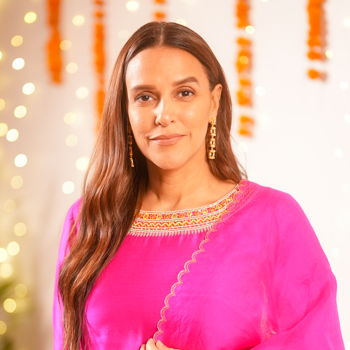 Four Layer CZ Drop Silver Earrings