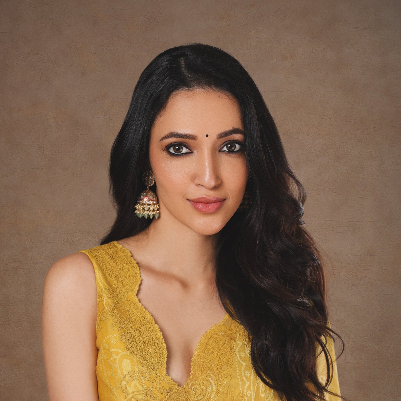 Vilasin Enamel Jadau Silver Jhumki Earrings