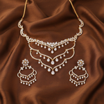 Nipuna CZ Statement Silver Necklace Set