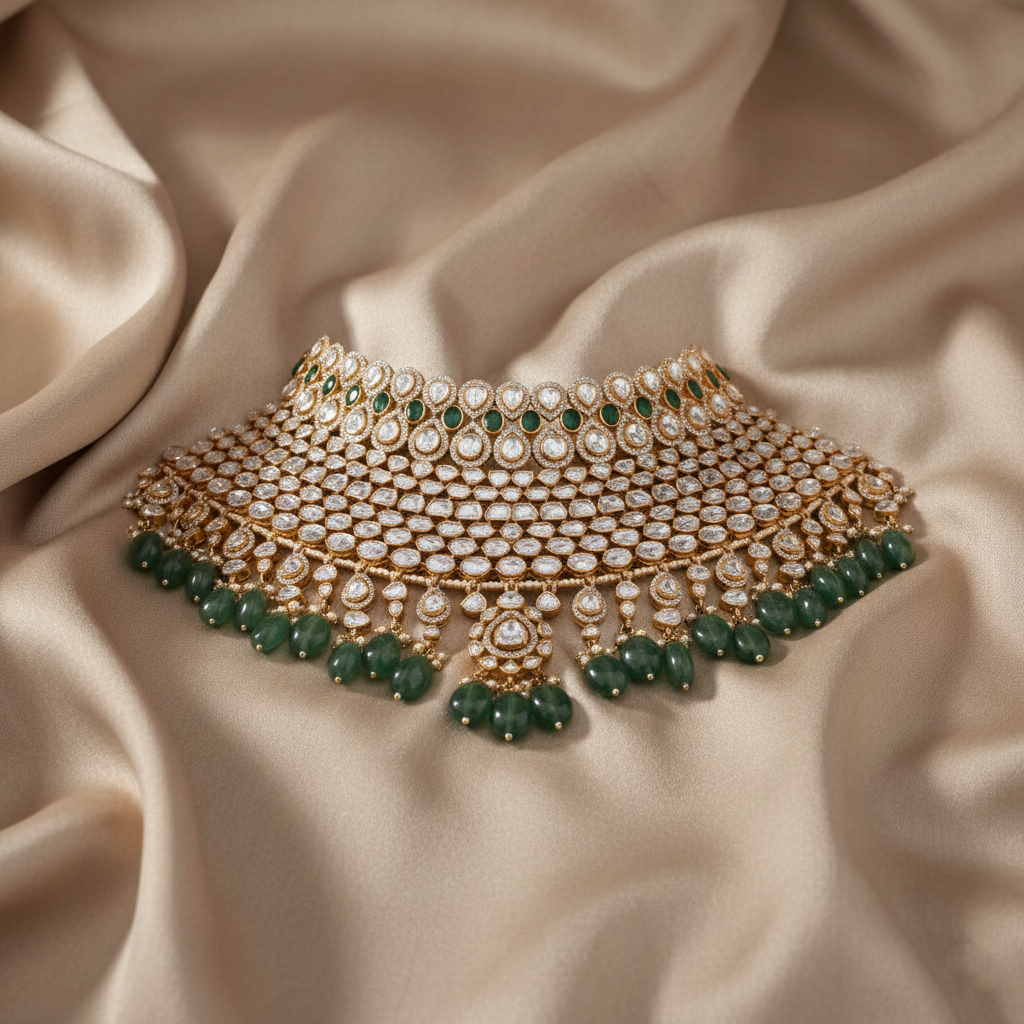 Necklaces Nivriti Moissanite Silver Choker