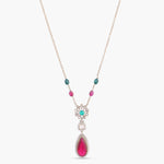 Pendants Amira Moissanites and Gemstone Silver Pendant Necklace
