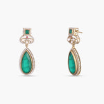 Earrings Ahad Moissanite and Gemstone Silver Drop Earrings