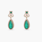 Earrings Ahad Moissanite and Gemstone Silver Drop Earrings