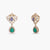 Mahnoor Moissanite and Gemstone Silver Drop Earrings