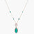 Aiza Moissanite and Gemstone Silver Pendant Necklace