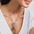 Gulzar Moissanite and Gemstone Silver Pendant Necklace