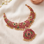 Mura Kempu Silver Bridal Necklace