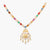 Moissanites and Peacock Motif Navratna Silver Necklace