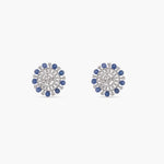 Earrings Radiant Blue Oasis Silver CZ Stud Earrings