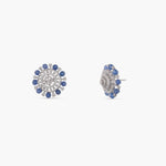 Earrings Radiant Blue Oasis Silver CZ Stud Earrings