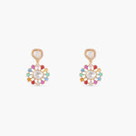 Earrings Navaratna and Moissanites Brilliance Silver Drop Earrings
