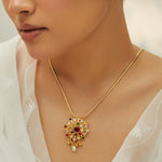 Pendants Harmony Navaratna Silver Pendant Necklace