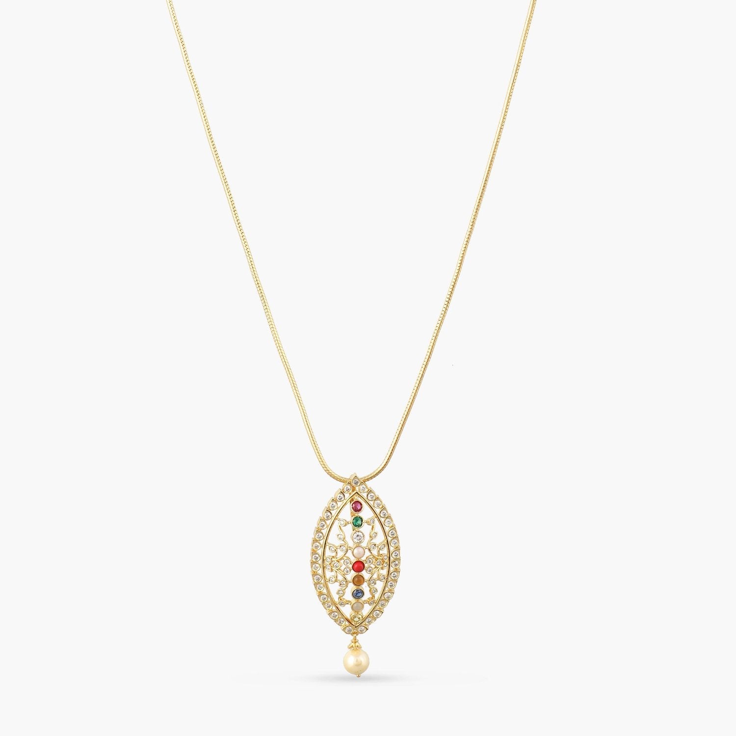 Pendants Amara Navaratna Silver Pendant Necklace