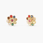 Earrings Varnika Navaratna Silver Stud Earrings