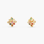 Earrings Navanya Navaratna Silver Stud Earrings