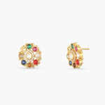 Earrings Anvaya Navaratna Silver Stud Earrings
