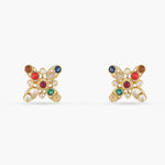 Earrings Navaratna Grace Silver Stud Earrings