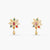 Lahar Navaratna Petal Silver Stud Earrings