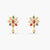 Lahar Navaratna Petal Silver Stud Earrings