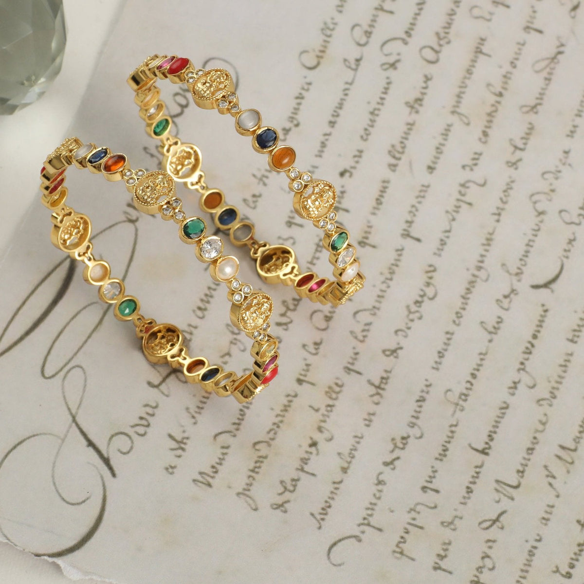 Bangles Lakshmi Navaratna Blessing Silver Bangles