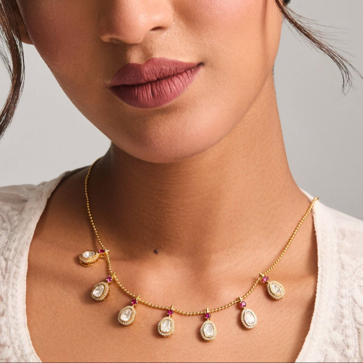 Necklace Stardust Moissanite Silver Necklace