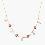 Necklace Twilight Moissanite Silver Floral Necklace
